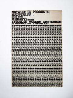 Enzo Mari Danese Exhibition Stedelijk Museum Original Poster 1966 - 4724388