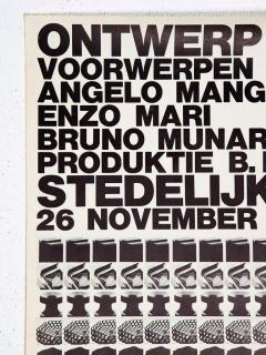Enzo Mari Danese Exhibition Stedelijk Museum Original Poster 1966 - 4724391