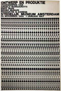 Enzo Mari Danese Exhibition Stedelijk Museum Original Poster 1966 - 4730481