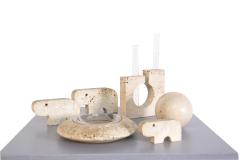 Enzo Mari Decorative Travertine Desk Set by Enzo Mari - 2049208