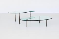 Enzo Mari Enzo Mari Ambo pair of coffee tables glass Zanotta Italy 1987 - 3857017