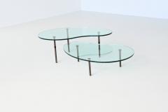 Enzo Mari Enzo Mari Ambo pair of coffee tables glass Zanotta Italy 1987 - 3857020