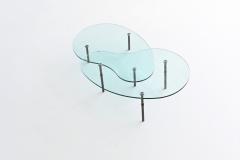 Enzo Mari Enzo Mari Ambo pair of coffee tables glass Zanotta Italy 1987 - 3857023