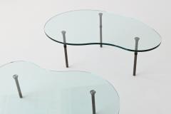 Enzo Mari Enzo Mari Ambo pair of coffee tables glass Zanotta Italy 1987 - 3857025