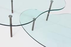 Enzo Mari Enzo Mari Ambo pair of coffee tables glass Zanotta Italy 1987 - 3857026