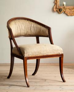 Ephraim Stahl 19th c Gustavian Barrel Back Armchairs - 4340128