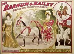 Equestrian Circus Poster by Ringling Bros Ca 1971 Featuring Miss Helen Girard  - 3143706