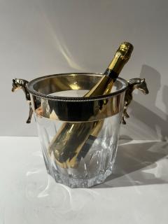 Equestrian Silver and Crystal Champagne Cooler - 3982853