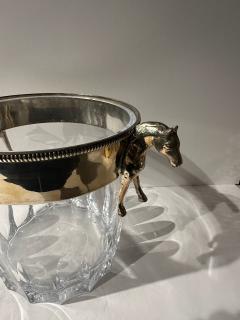 Equestrian Silver and Crystal Champagne Cooler - 3982863