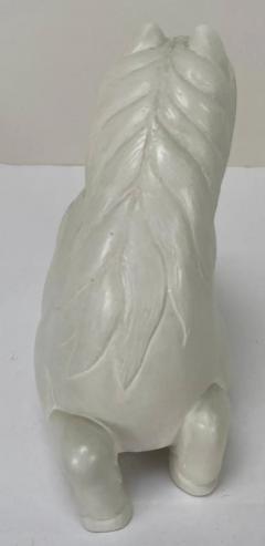 Equestrian White Horse Statue Clay Sculpture - 3615404