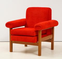 Erberto Carboni Pair of Oak Upholstered Armchairs by Erberto Carboni - 1812920