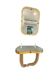 Ercole Barovier 1940s GOLD INCLUSION MURANO GLASS MIRROR CONSOLE BY ERCOLE BAROVIER - 4442113