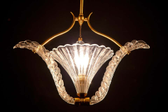 Ercole Barovier Art Deco Murano Glass Pendant by Ercole Barovier 1940 - 1744044