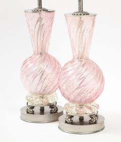 Ercole Barovier Barovier Pale Pink Murano Glass Lamps - 2491798