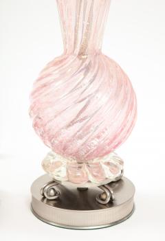 Ercole Barovier Barovier Pale Pink Murano Glass Lamps - 2491801