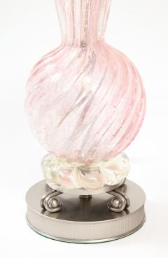 Ercole Barovier Barovier Pale Pink Murano Glass Lamps - 2491802