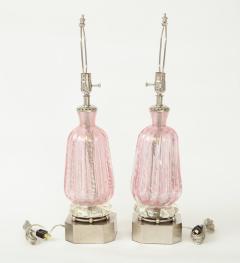 Ercole Barovier Barovier Pink Diamond Murano Glass Lamps - 906389