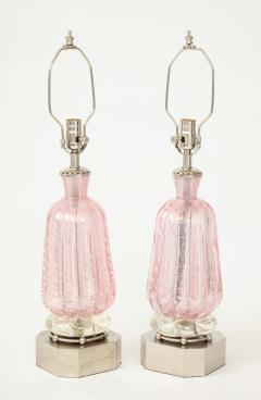 Ercole Barovier Barovier Pink Diamond Murano Glass Lamps - 906390