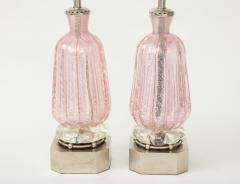 Ercole Barovier Barovier Pink Diamond Murano Glass Lamps - 906392