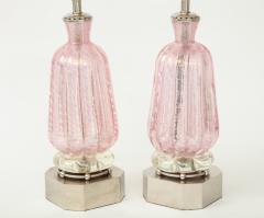 Ercole Barovier Barovier Pink Diamond Murano Glass Lamps - 906394