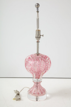 Ercole Barovier Barovier Pink Diamond Murano Glass Lamps - 1108886