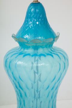 Ercole Barovier Barovier Sky Blue Murano Glass Lamps - 1136622