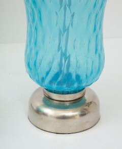 Ercole Barovier Barovier Sky Blue Murano Glass Lamps - 1136625