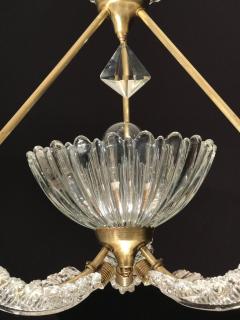 Ercole Barovier Charming Italian Art Deco Murano Chandelier by Ercole Barovier 1940s - 665769