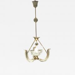 Ercole Barovier Charming Italian Art Deco Murano Chandelier by Ercole Barovier 1940s - 665975