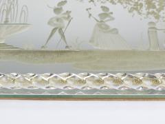 Ercole Barovier Ercole Barovier Swirl Murano Glass Mirror Serving Tray Venice 1940s - 4712322
