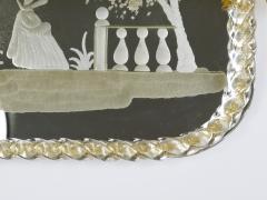 Ercole Barovier Ercole Barovier Swirl Murano Glass Mirror Serving Tray Venice 1940s - 4712323