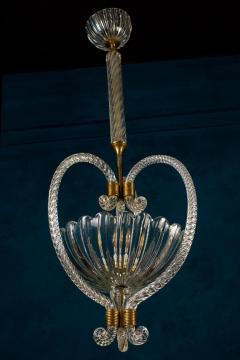 Ercole Barovier Exceptional Art Deco Chandelier or Lanterns by Ercole Barovier 1940 - 2235206