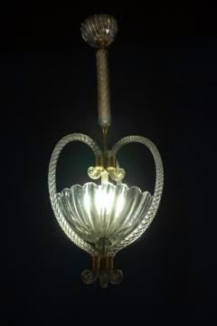 Ercole Barovier Exceptional Art Deco Chandelier or Lanterns by Ercole Barovier 1940 - 2235207