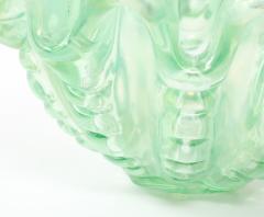 Ercole Barovier Green Iridescent A Grosse Costolature Clam Shell Glass Bowl by Ercole Barovier - 4509384
