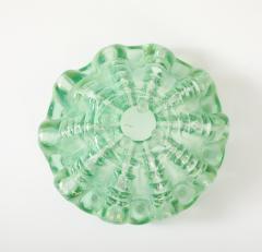 Ercole Barovier Green Iridescent A Grosse Costolature Clam Shell Glass Bowl by Ercole Barovier - 4509386