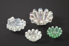 Ercole Barovier Green Iridescent A Grosse Costolature Clam Shell Glass Bowl by Ercole Barovier - 4509410