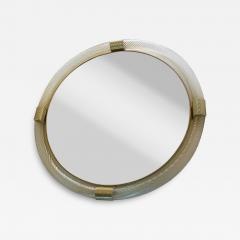 Ercole Barovier Luxury Round Torciglione Gold Murano Glass Wall Mirror in Barovier Style - 4739260
