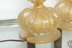 Ercole Barovier Pair of Barovier Descending Pumpkin Form Glass Table Lamps - 225345