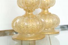 Ercole Barovier Pair of Barovier Descending Pumpkin Form Glass Table Lamps - 225346