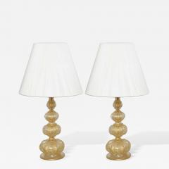 Ercole Barovier Pair of Barovier Descending Pumpkin Form Glass Table Lamps - 225938