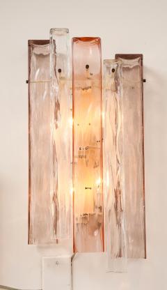 Ercole Barovier Pair of Modernist Rectangular Glass Sconces by Ercole Barovier 1960 Italy - 3384523