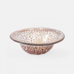 Ercole Barovier Porpora Large Glass Bowl with Gold Inclusions by Ercole Barovier - 4585749