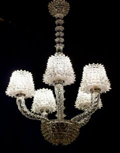 Ercole Barovier Spectacular Art Deco Rostrato Murano Glass Chandelier by Ercole Barovier 1940 - 3257994