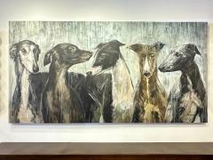 Eric Alfaro Galgos Greyhounds Impressive 10 Foot Long Painting by Eric Alfaro - 4619947