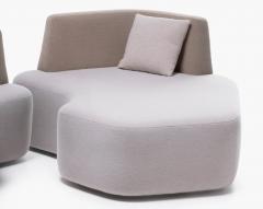 Eric Gizard French Contemporary Brown and Beige Upholstered Pierre Sofa - 4605369