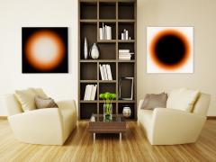 Eric Moore Quinacridone Red Gold Diptych - 3591507