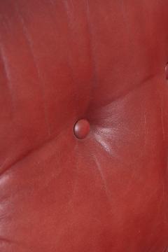Eric Sigfrid Persson Red Leather Curved Sofa by Eric Sigfrid Persson - 4091918