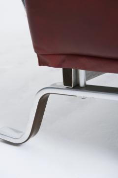 Eric Sigfrid Persson Red Leather Curved Sofa by Eric Sigfrid Persson - 4091924