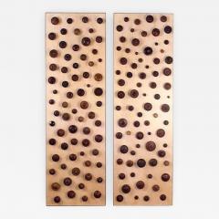 Eric Th venot Boucliers Pair of Decorative Turned Wood Panels by Eric Th venot - 924919