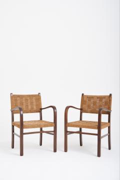 Erich Dieckmann A Pair of Bahaus Beech Seagrass Rope Armchairs by Erich Dieckma - 1575138